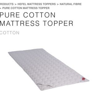NWT Luxury Hefel Twin Mattress Topper 100% cotton